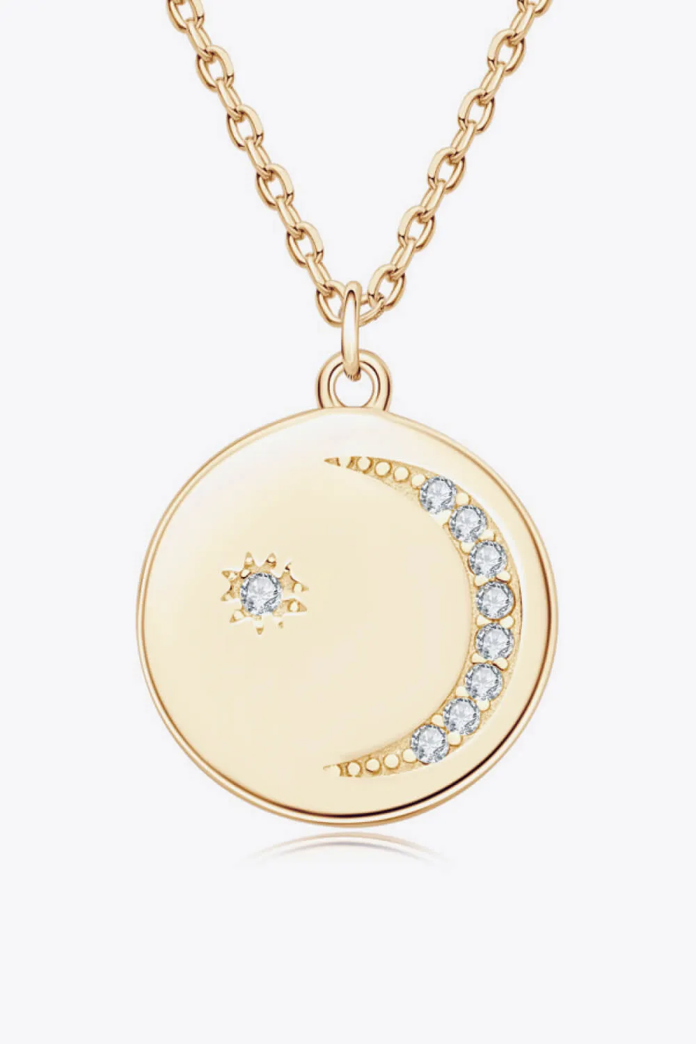 Moissanite Round Pendant Necklace, image 5
