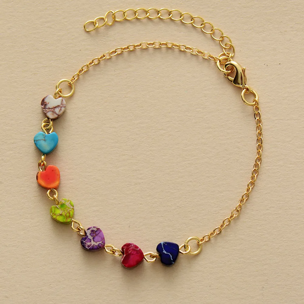 Heart Natural Stone Bracelet, image 2