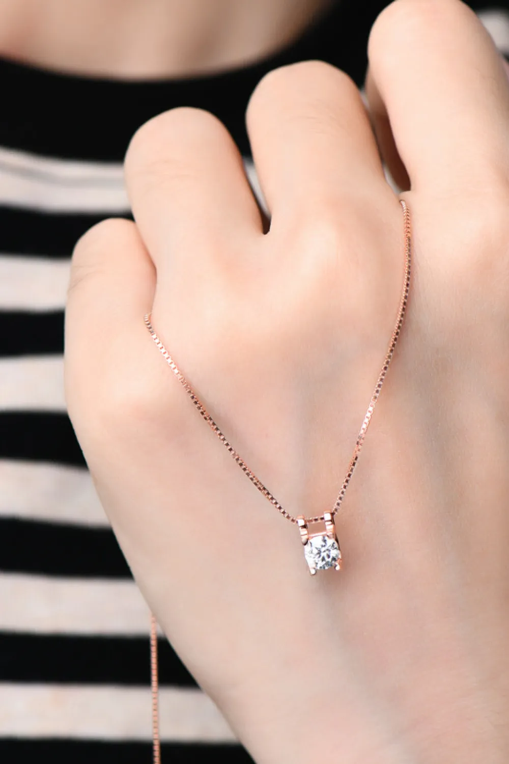 Moissanite 925 Sterling Silver Necklace, image 6