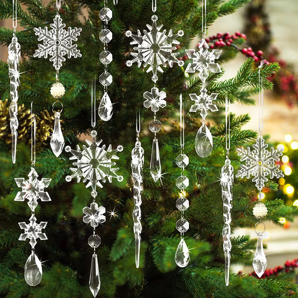 10-Piece Acrylic Icicle Ornaments, image 2
