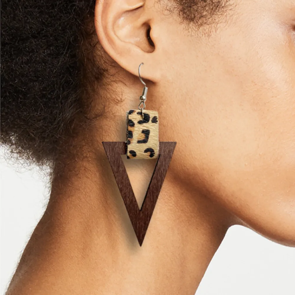 Geometric Drop Earrings, image 2
