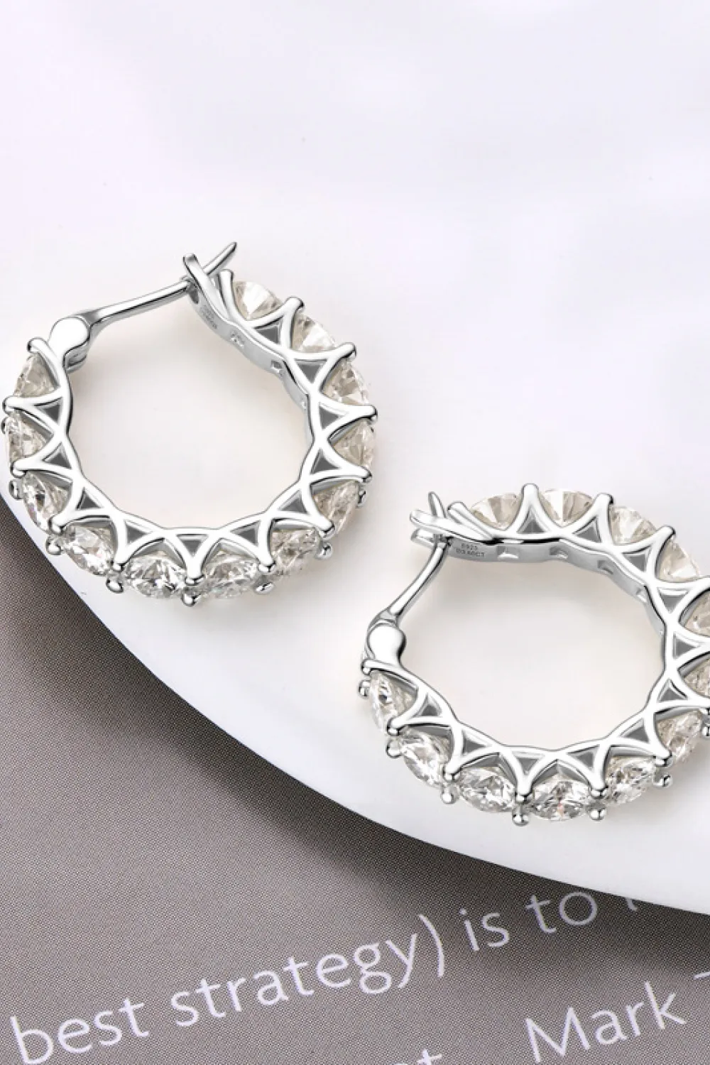 7.2 Carat Moissanite 925 Sterling Silver Earrings, image 2