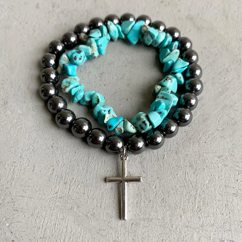 Turquoise Alloy Bracelet, image 4