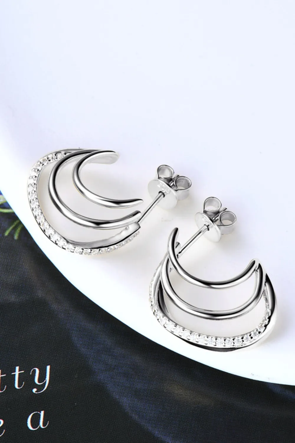 Moissanite 925 Sterling Silver Earrings, image 7