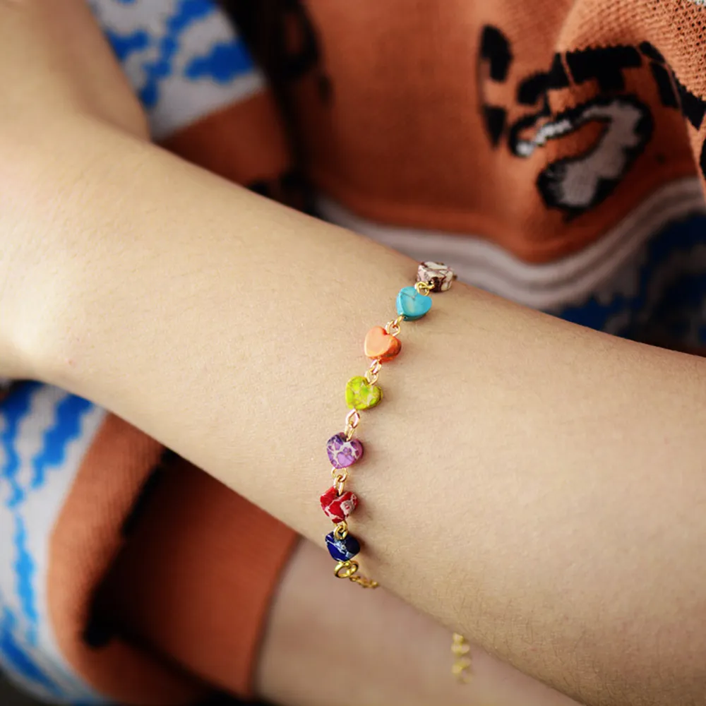 Heart Natural Stone Bracelet, image 3