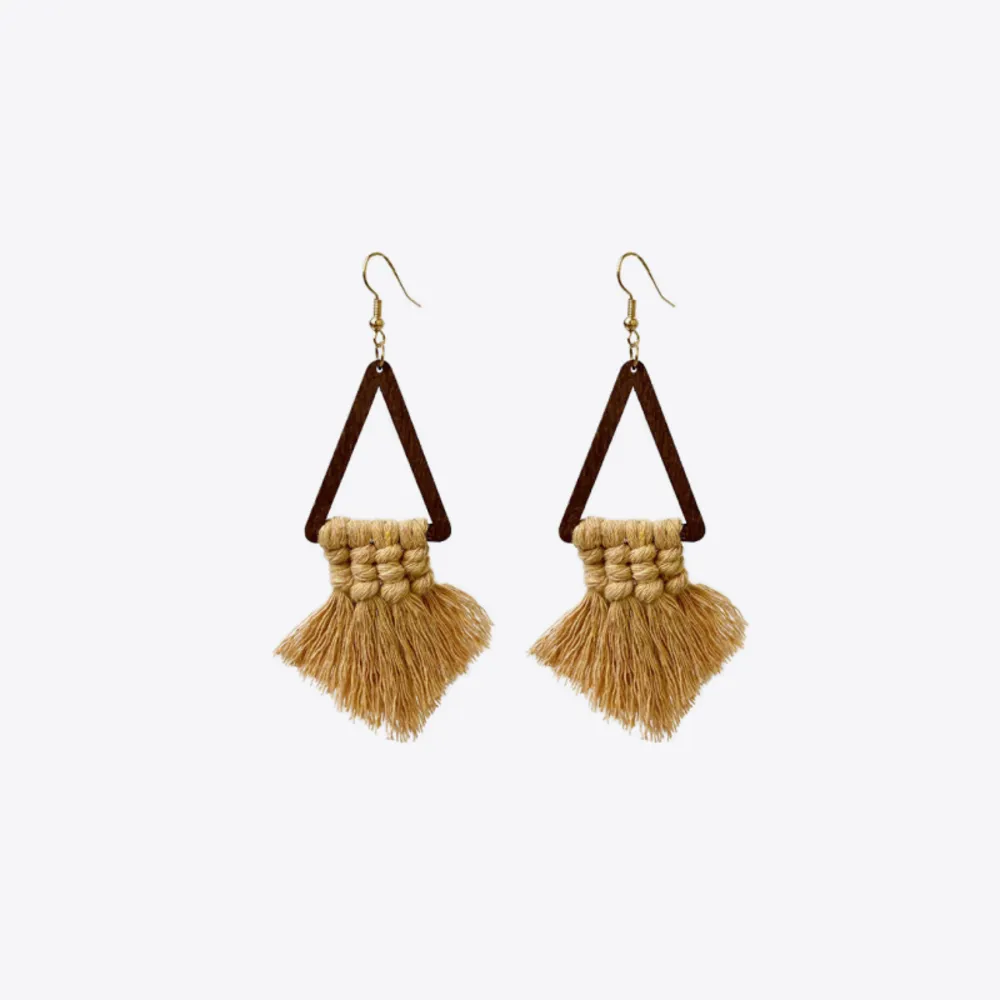 Tassel Detail Geometric Earrings, image 2