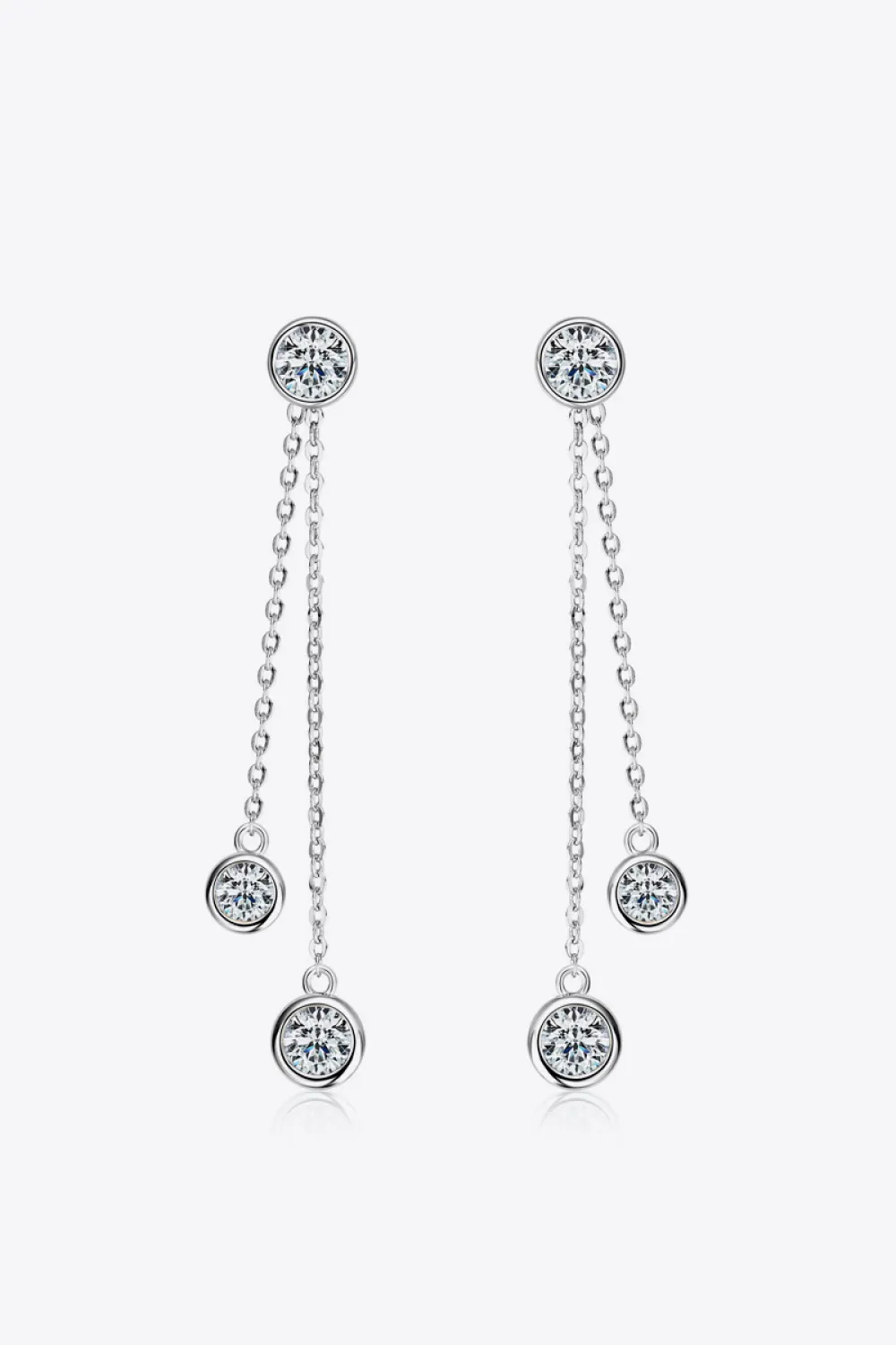 2.6 Carat Moissanite 925 Sterling Silver Earrings, image 3