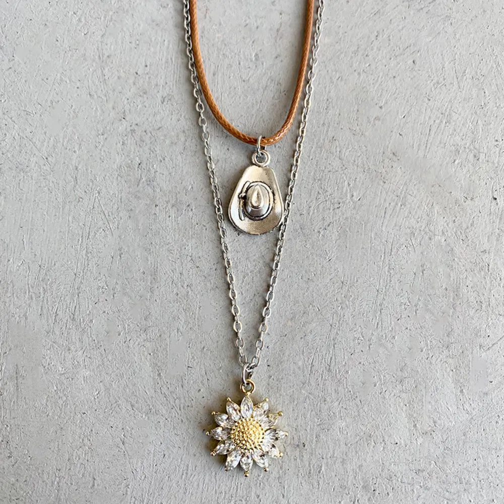 Sunflower Pendant Necklace Set, image 4