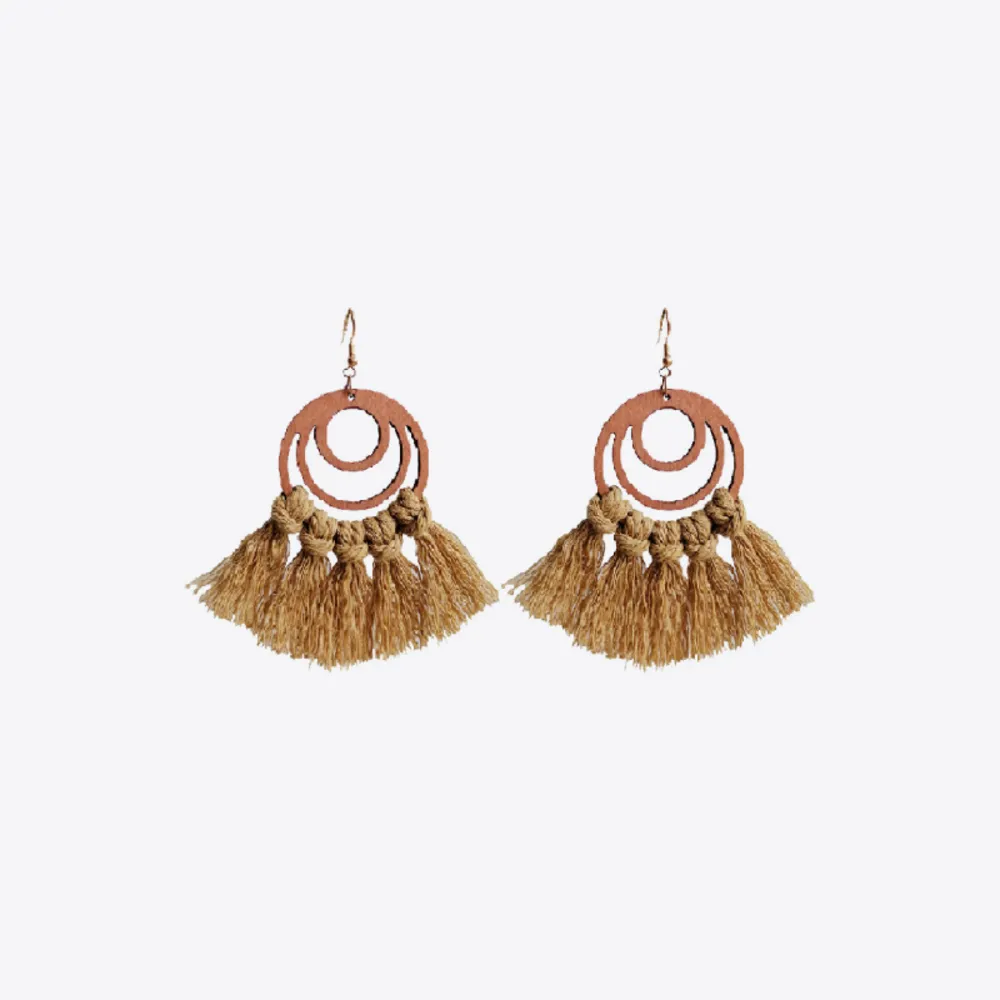 Tassel Detail Geometric Earrings, image 2