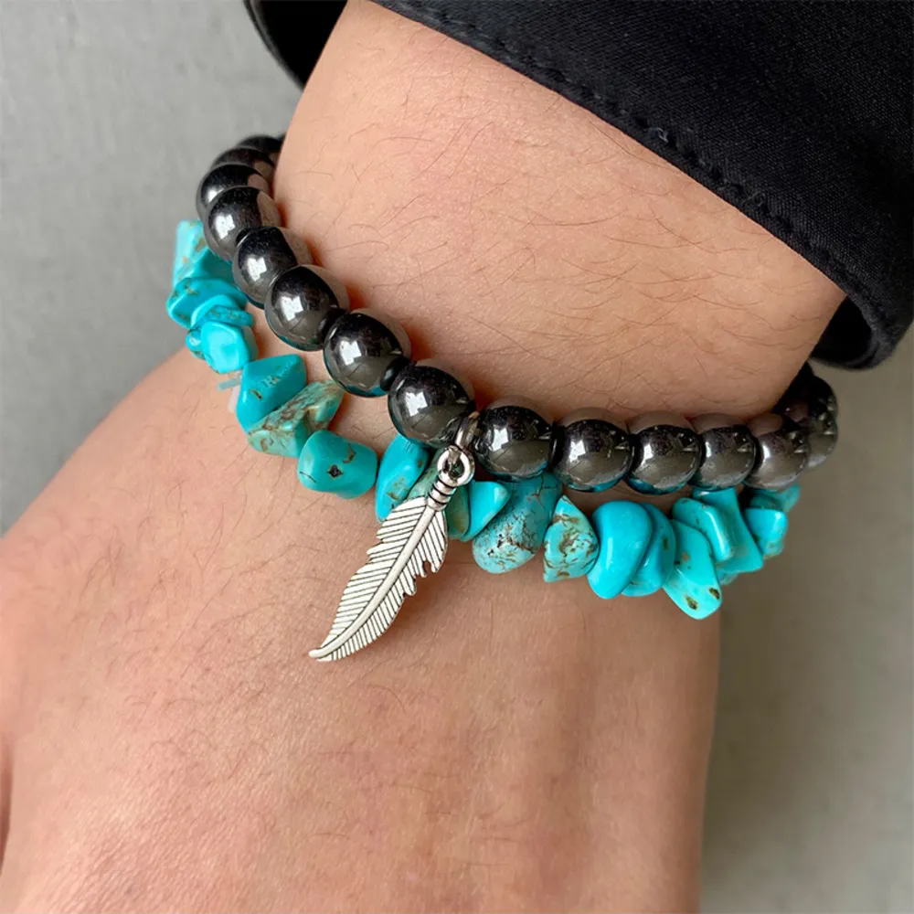 Turquoise Alloy Bracelet, image 2