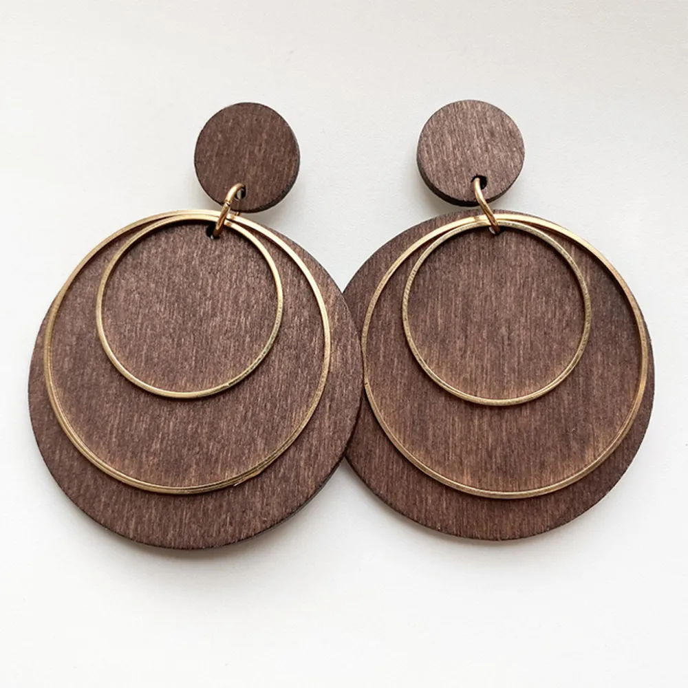 Geometric Drop Earrings, image 3