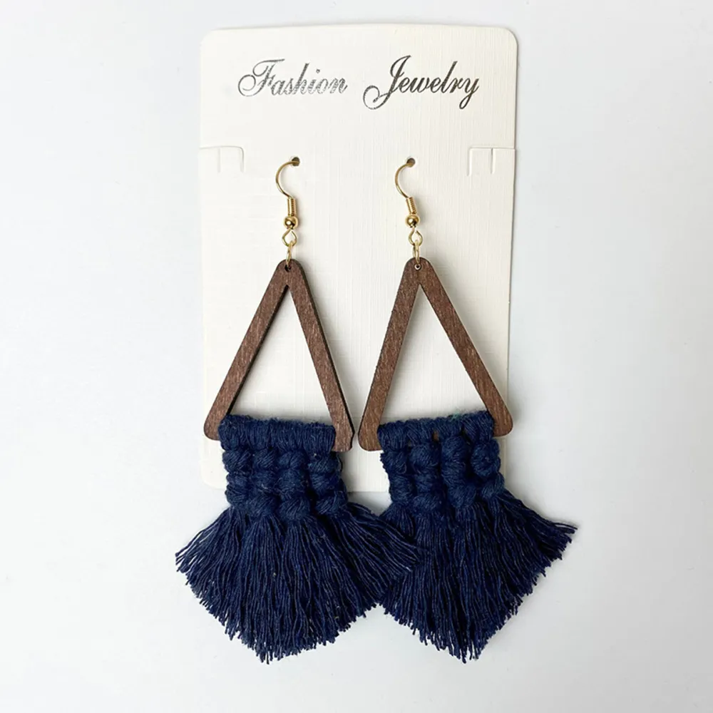 Tassel Detail Geometric Earrings, image 5
