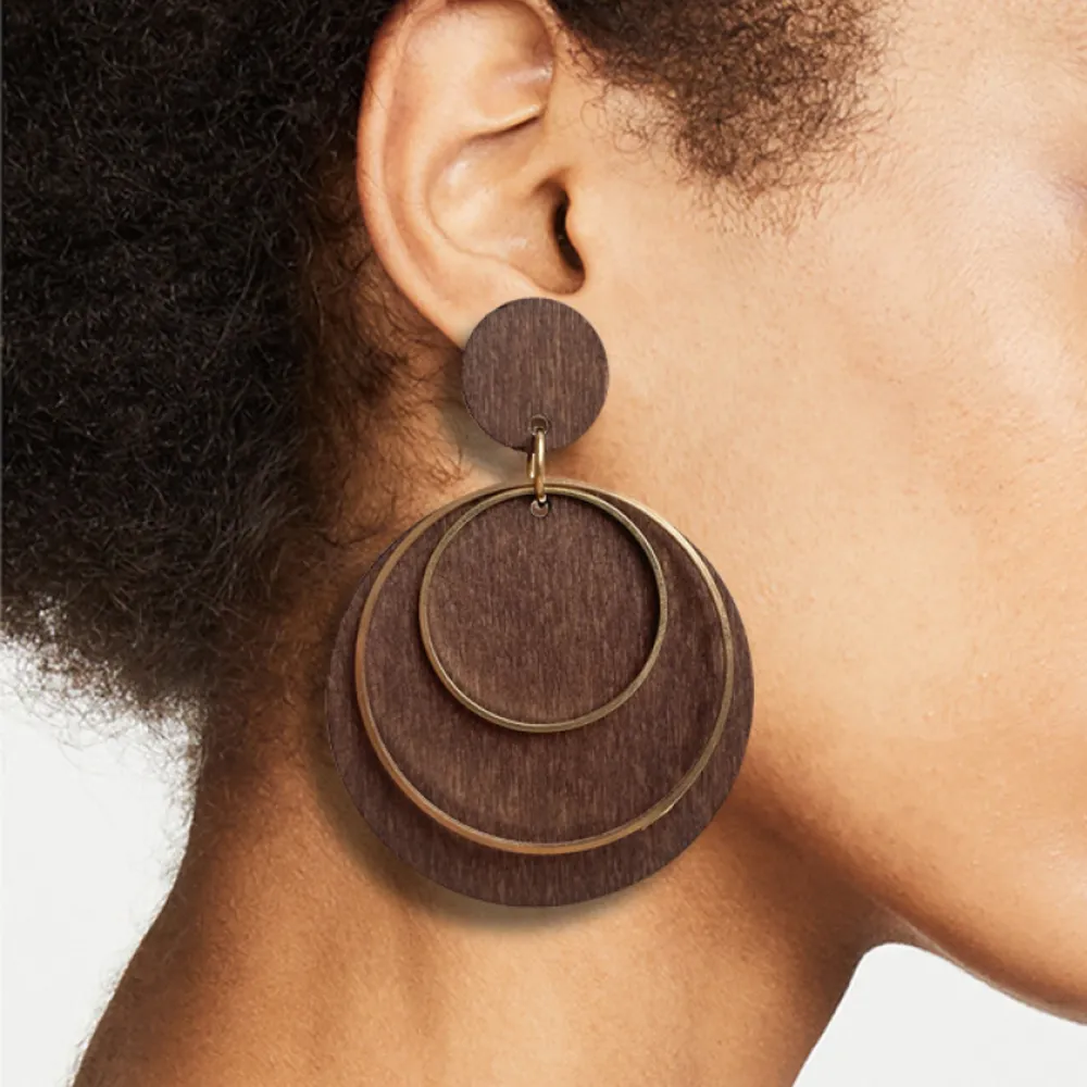 Geometric Drop Earrings, image 2