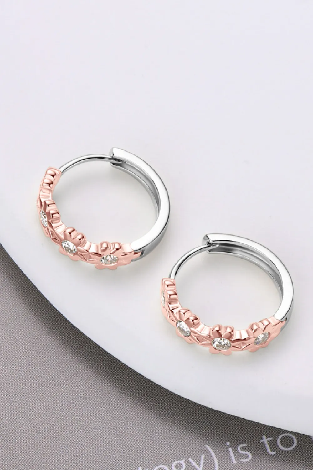 Moissanite 925 Sterling Silver Huggie Earrings, image 5