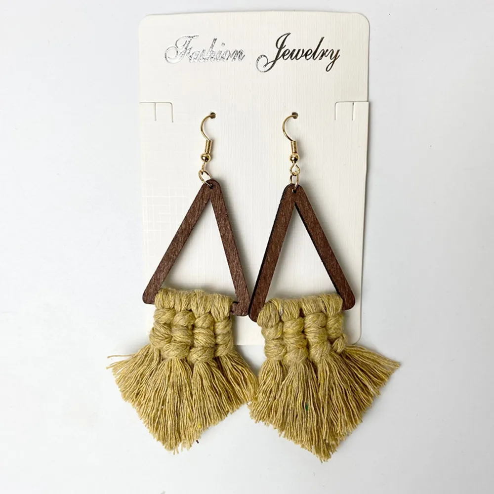 Tassel Detail Geometric Earrings, image 7