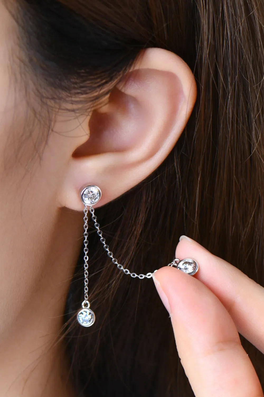 2.6 Carat Moissanite 925 Sterling Silver Earrings, image 5