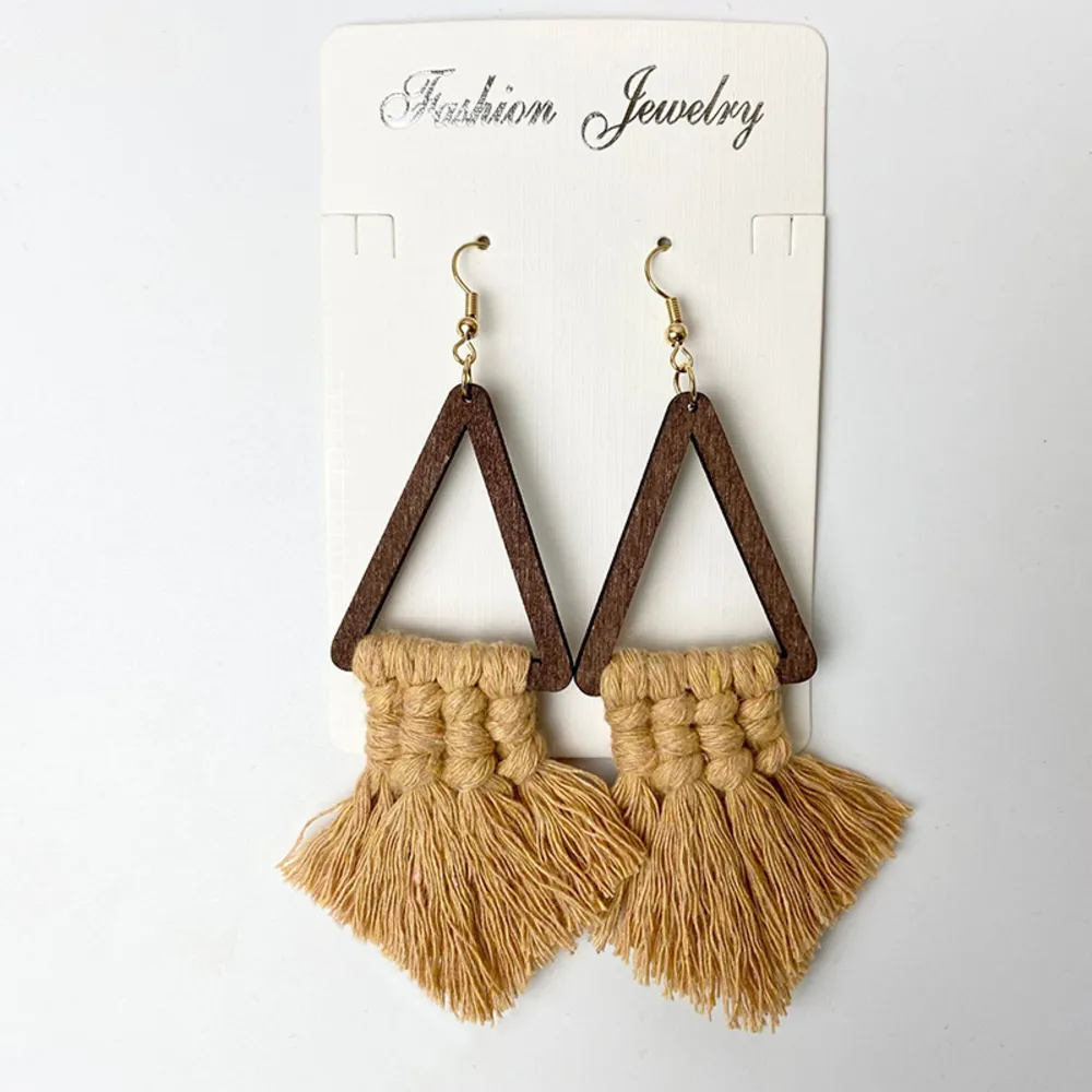 Tassel Detail Geometric Earrings, image 3
