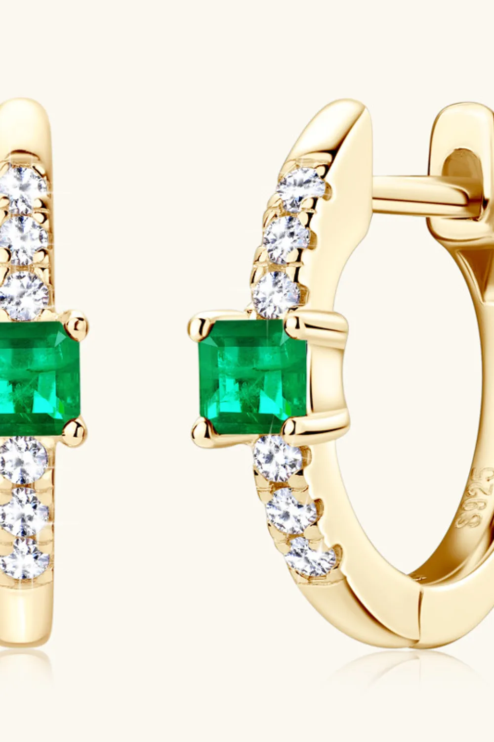 Lab-Grown Emerald Earrings, image 5