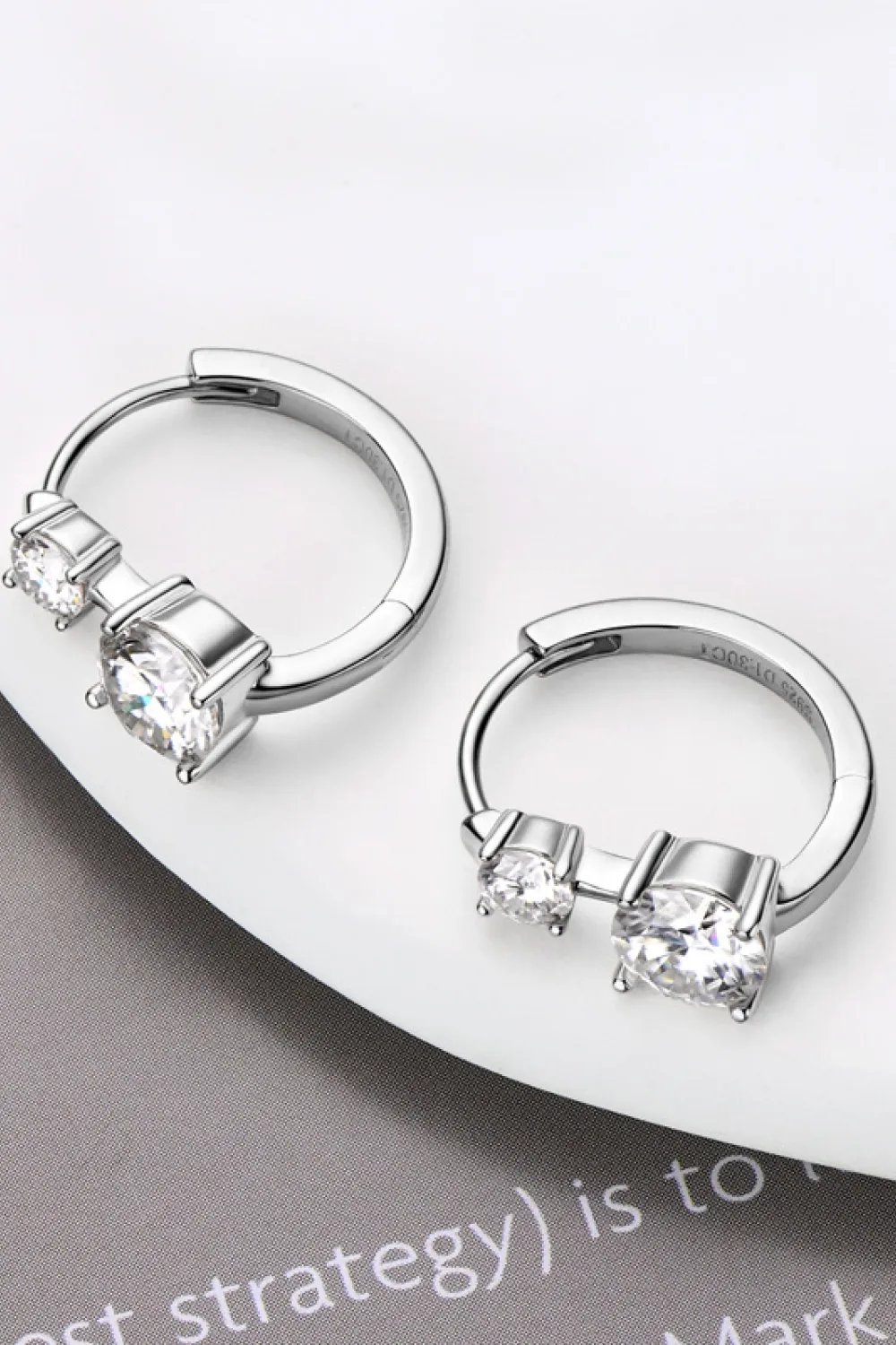 1.3 Carat Moissanite 925 Sterling Silver Earrings, image 4