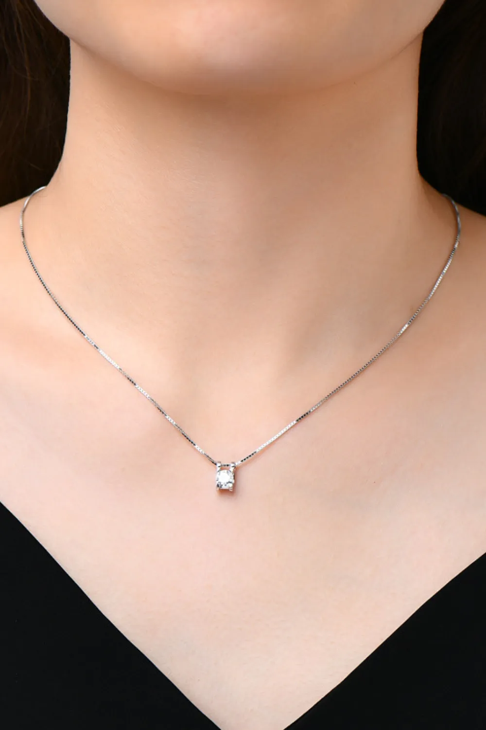 Moissanite 925 Sterling Silver Necklace, image 3