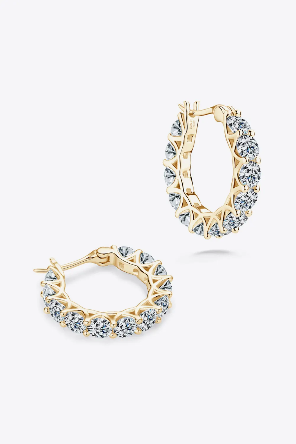 7.2 Carat Moissanite 925 Sterling Silver Earrings, image 5