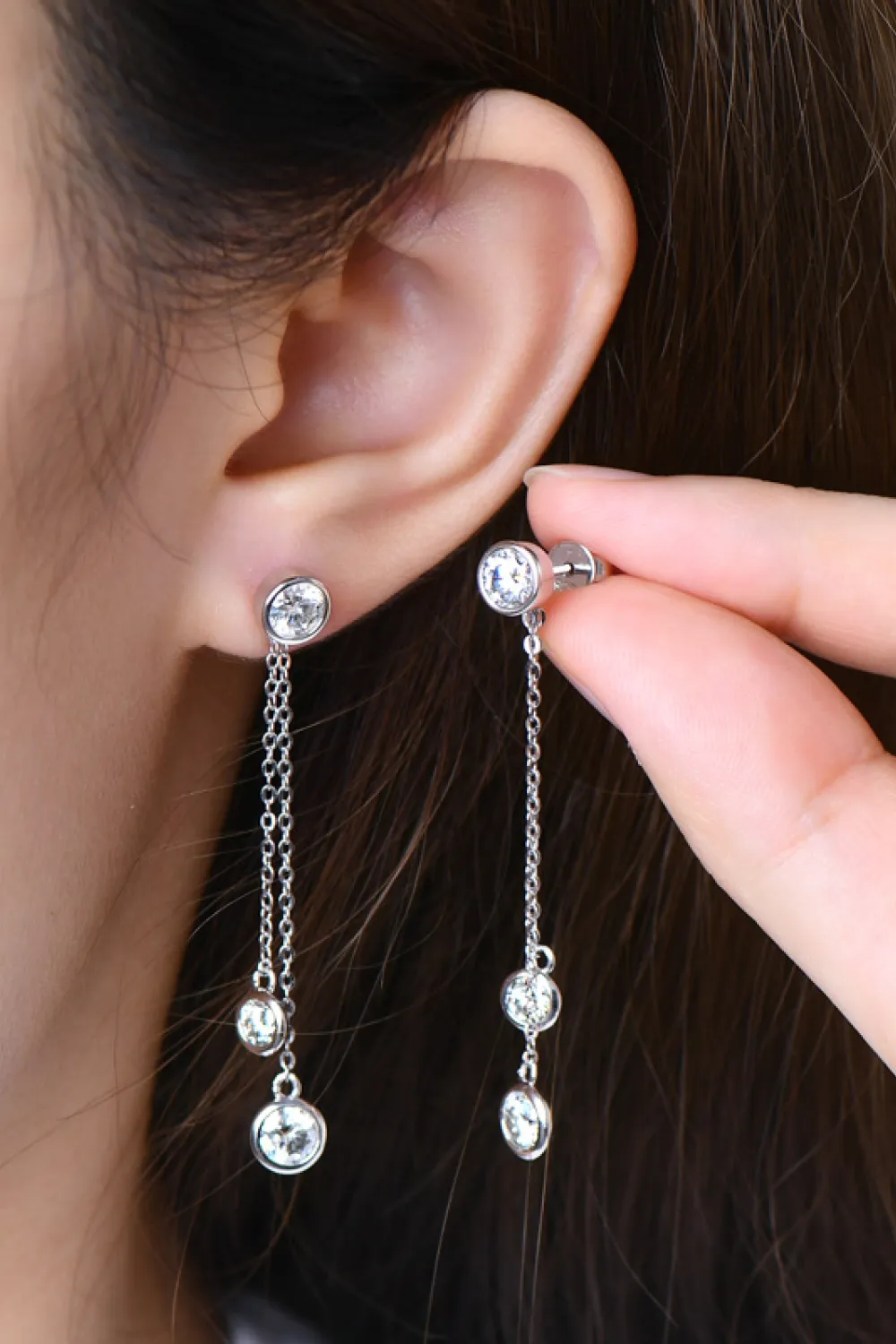 2.6 Carat Moissanite 925 Sterling Silver Earrings, image 7