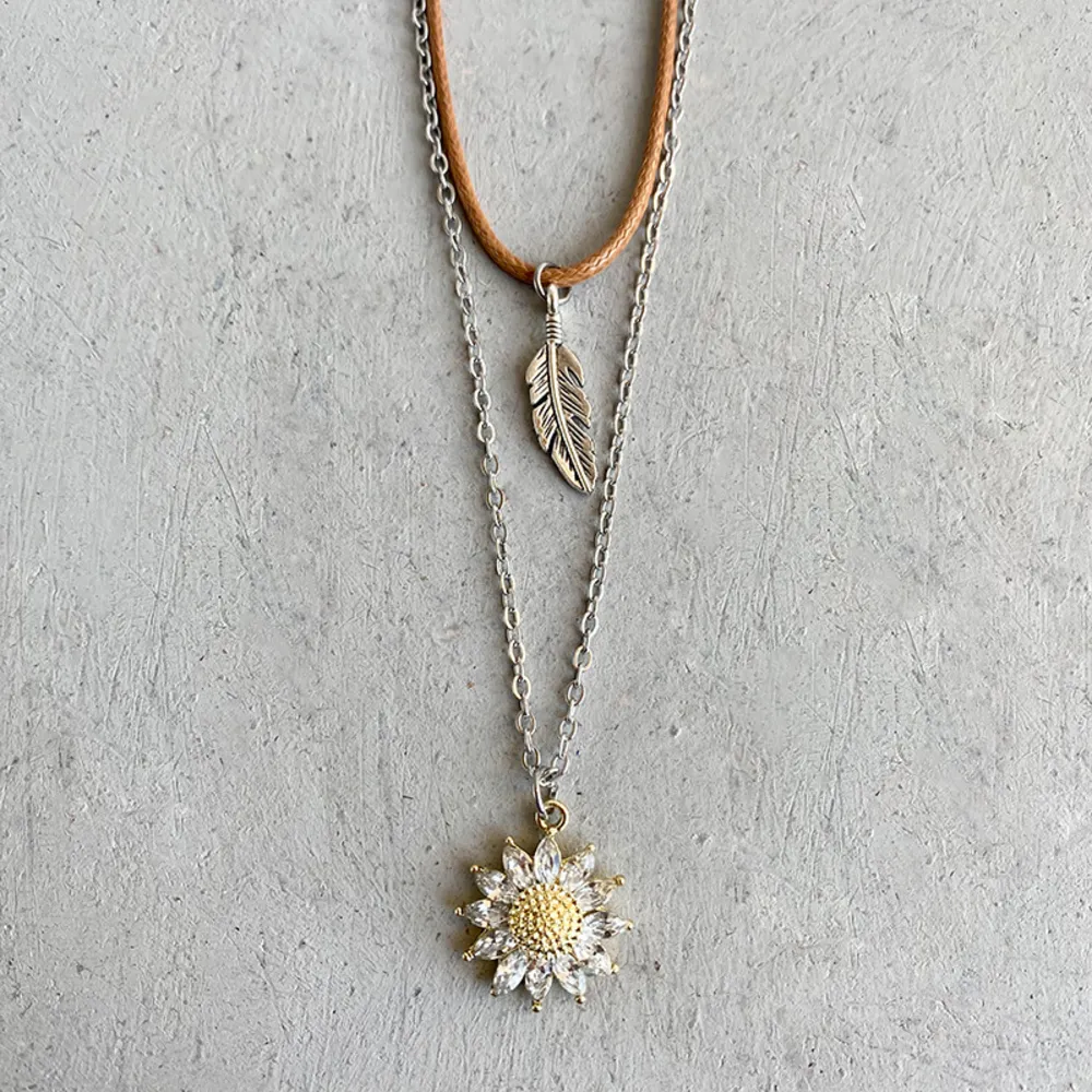 Sunflower Pendant Necklace Set, image 6