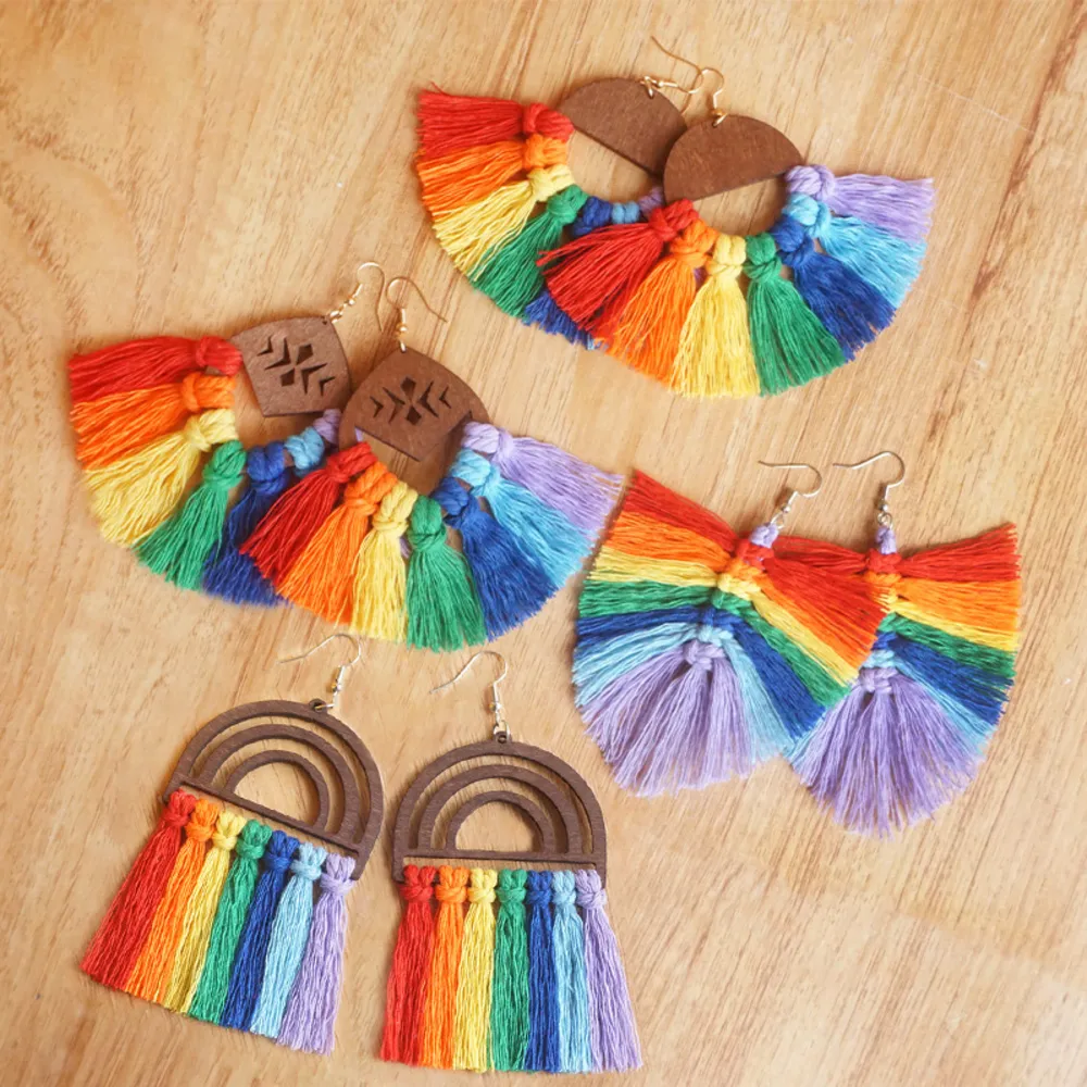 Tassel Detail Drop Earrings, image 2