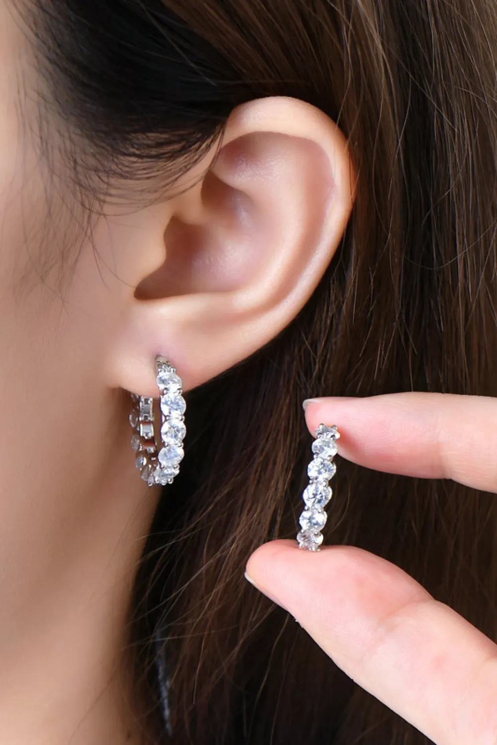 7.2 Carat Moissanite 925 Sterling Silver Earrings, image 7