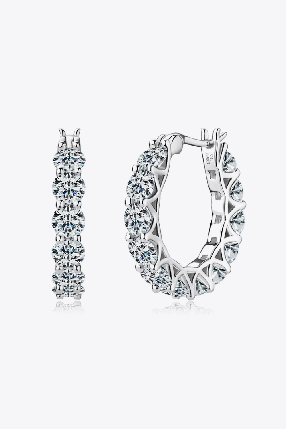 7.2 Carat Moissanite 925 Sterling Silver Earrings, image 8