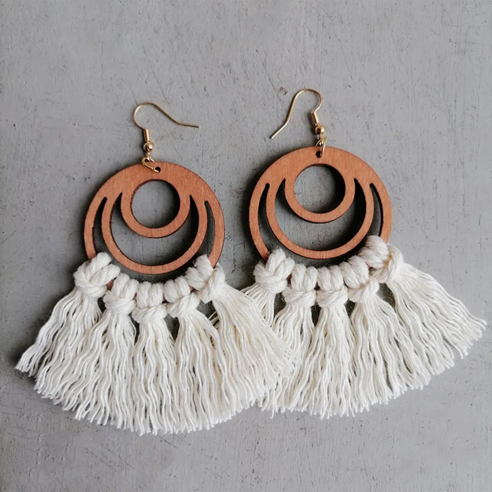 Tassel Detail Geometric Earrings, image 8
