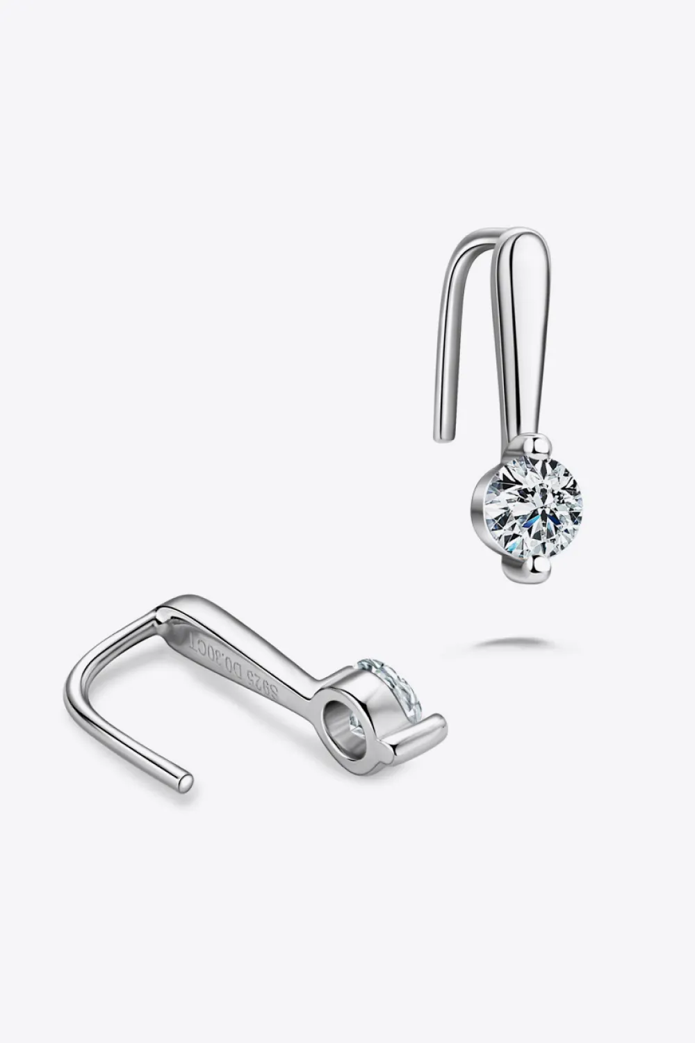 Moissanite 925 Sterling Silver Earrings, image 2
