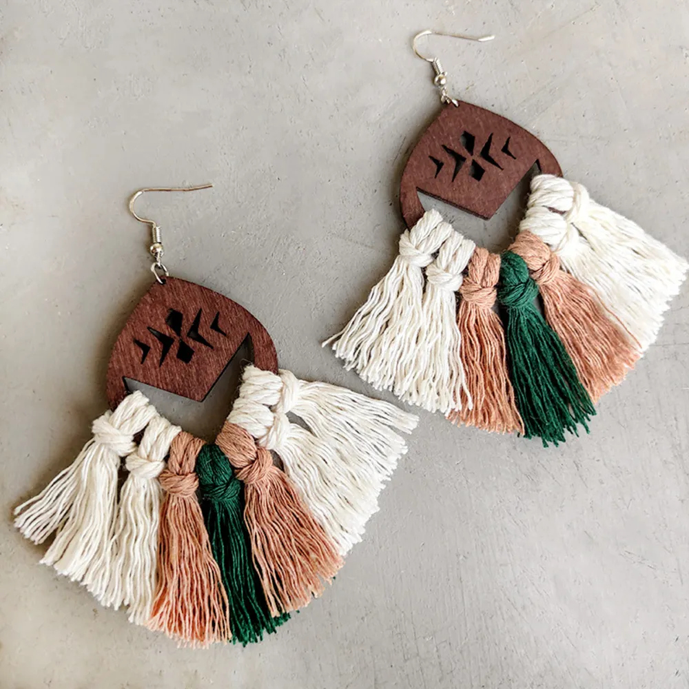 Tassel Detail Drop Earrings, image 4