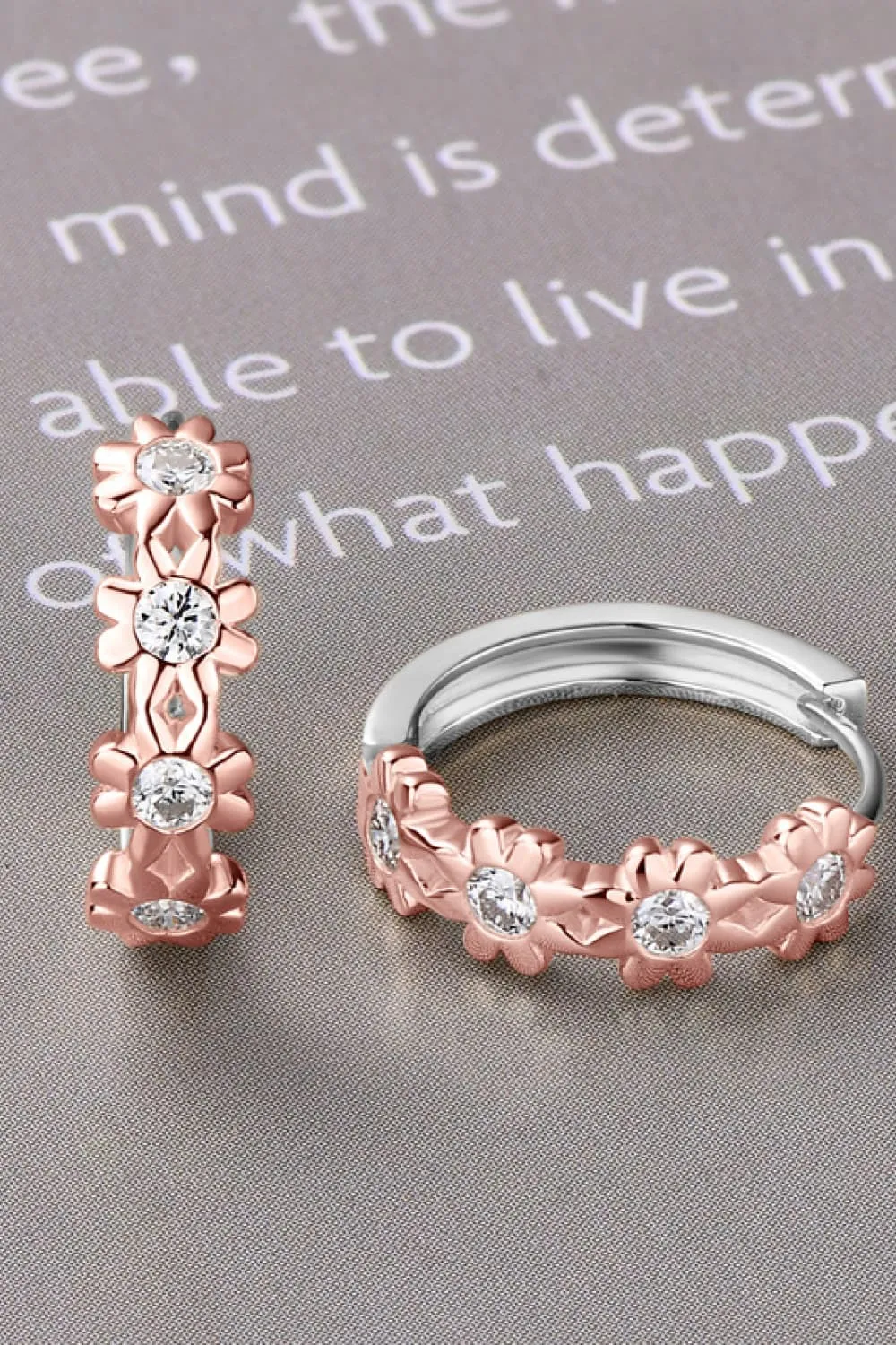 Moissanite 925 Sterling Silver Huggie Earrings, image 4
