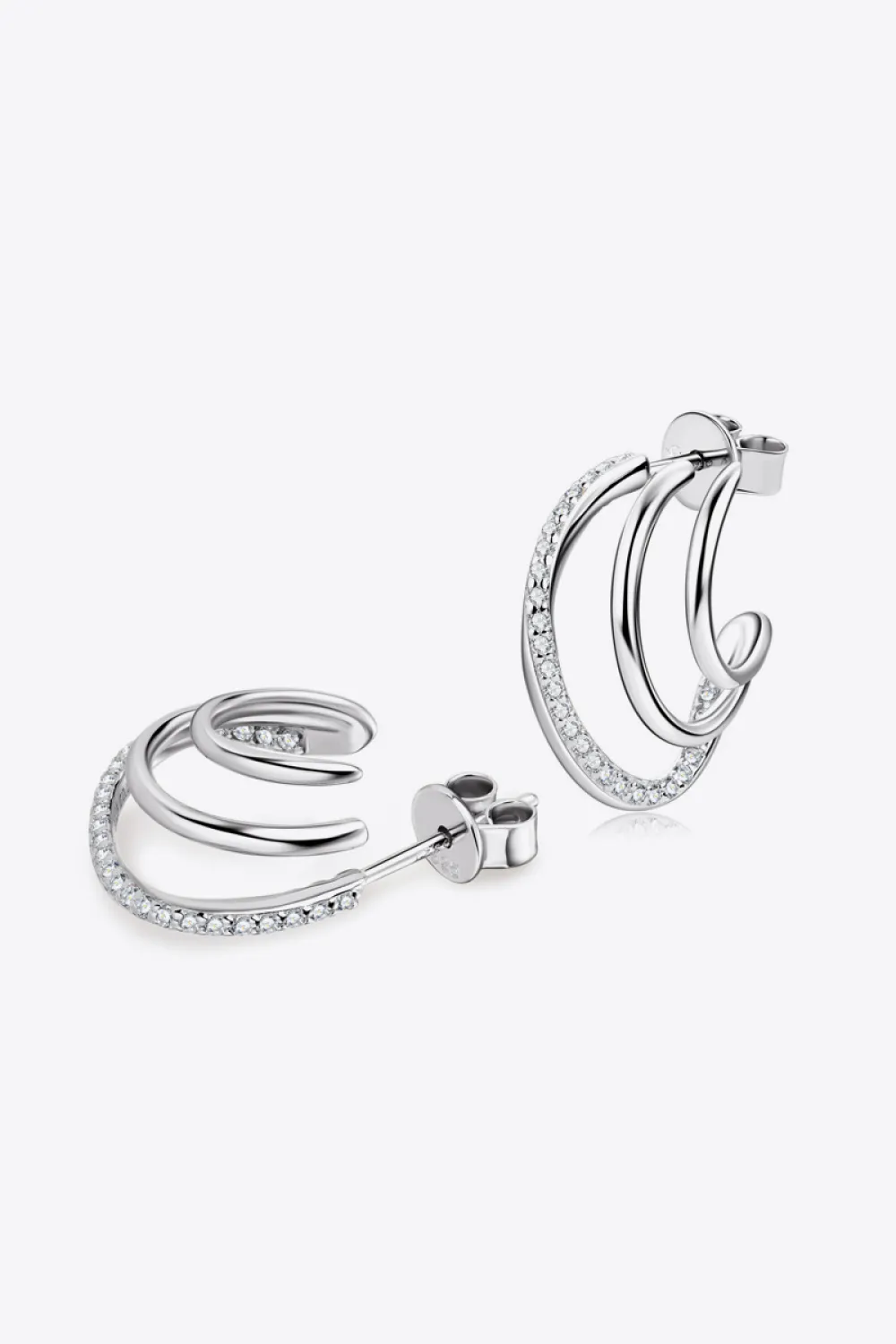 Moissanite 925 Sterling Silver Earrings, image 5