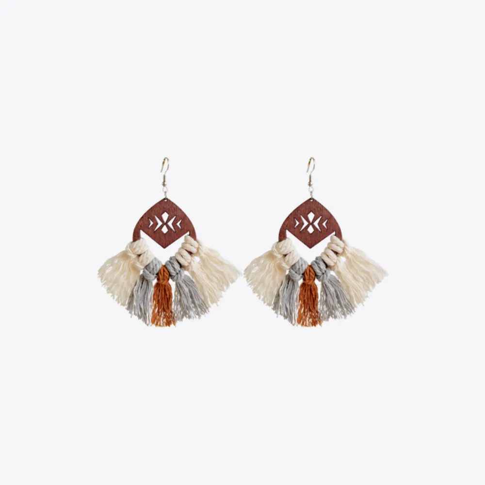 Tassel Detail Drop Earrings, image 2