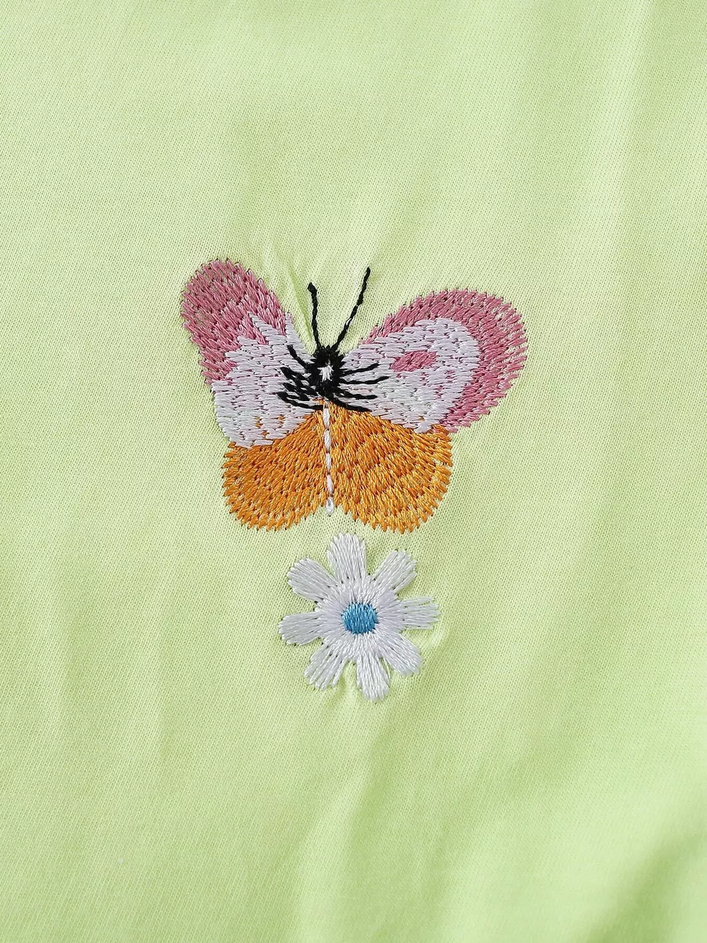 Children's Butterfly Embroidered Ruffled Long Sleeve T-Shirt, image 5