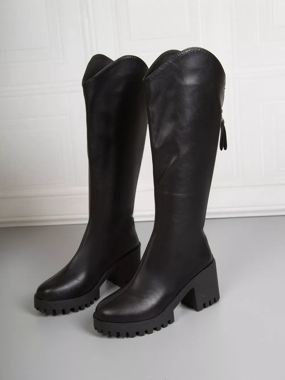 Platform Block Heels Boots