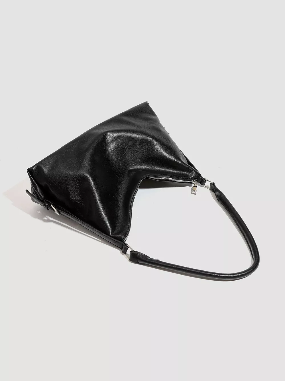 PU Leather Shoulder Bag with Decorative Charm, image 4