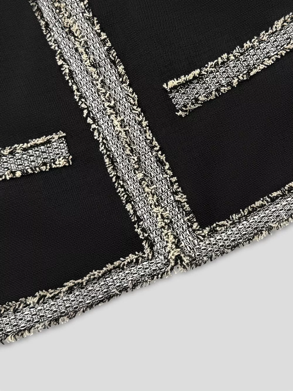 Tweed Trim Open Front Outerwear, image 6