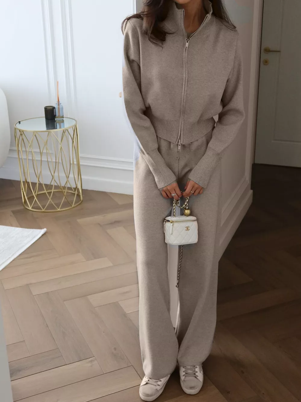 Zip Up Outerwear and Wide Leg Pants Set, image 16