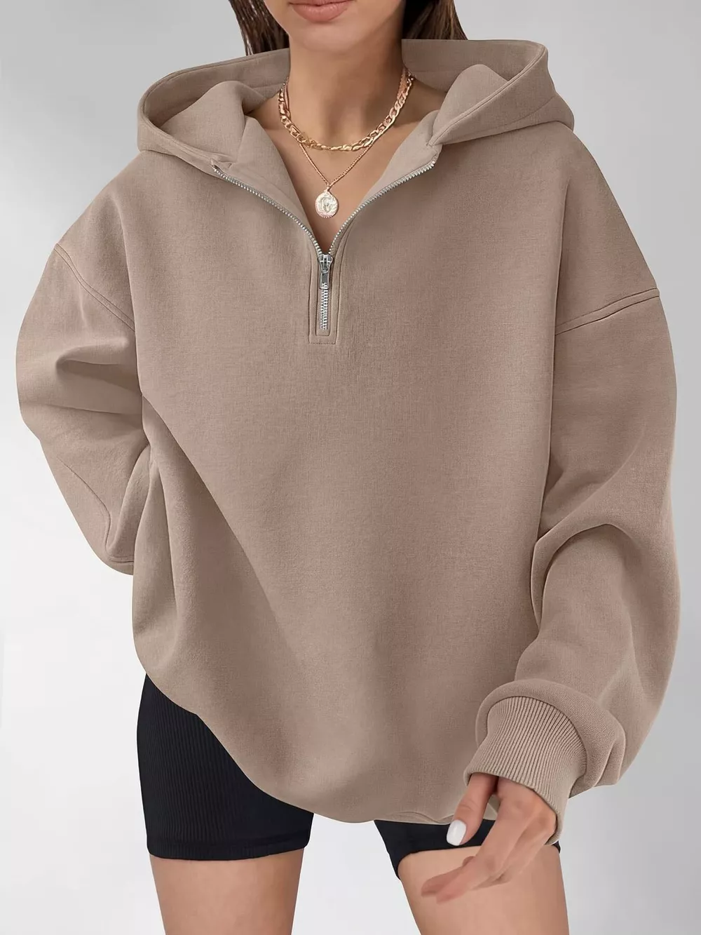 Oversized Quarter-Zip Hoodie, image 17