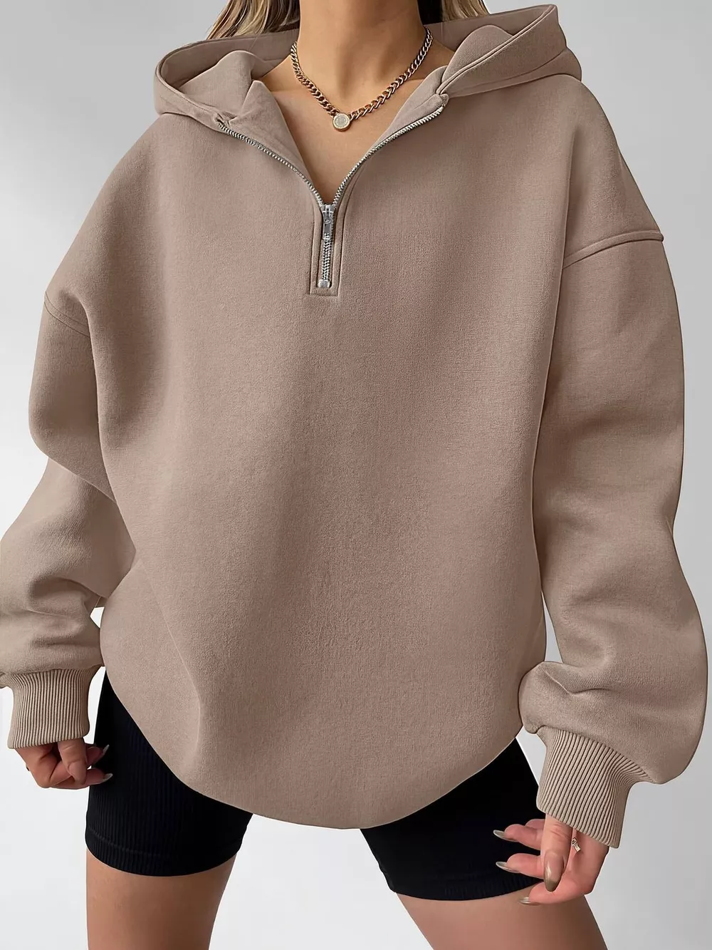 Oversized Quarter-Zip Hoodie, image 18