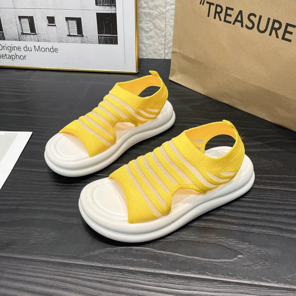 Cutout Mesh Sandals, image 8