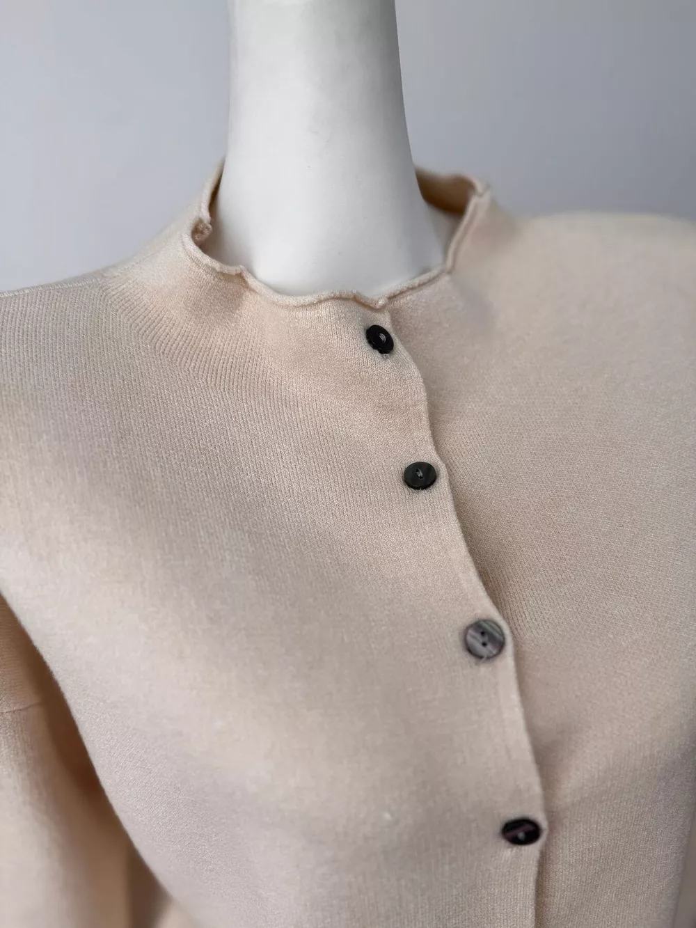 Mock Neck Button-Down Knit Cardigan, image 10