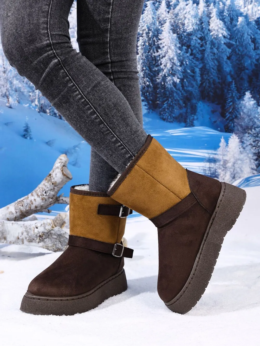 Round Toe Platform Boots, image 8
