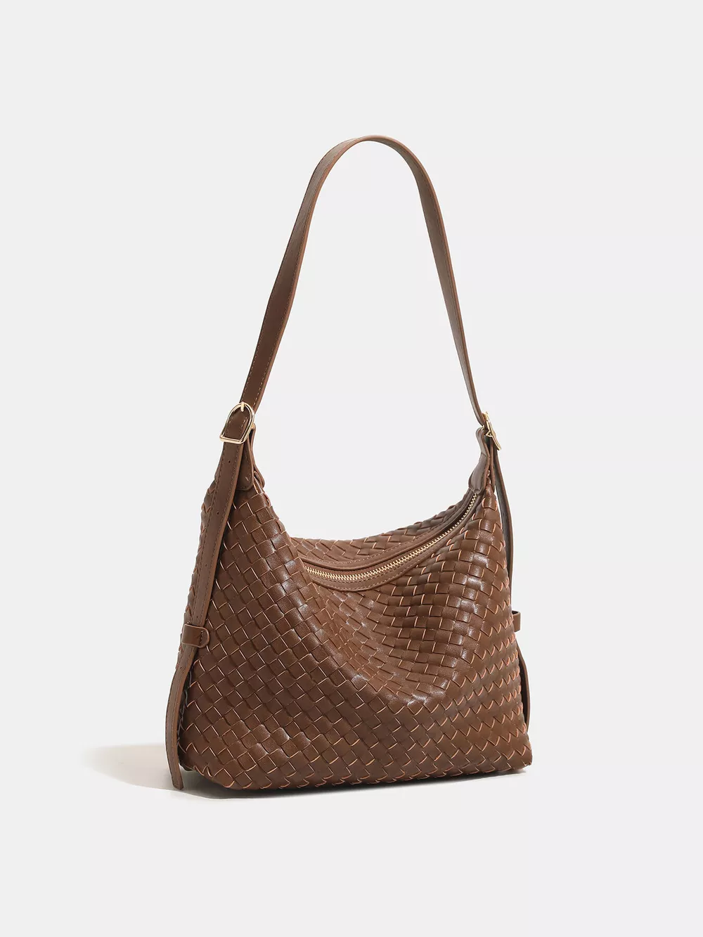 Woven PU Leather Shoulder Bag, image 6