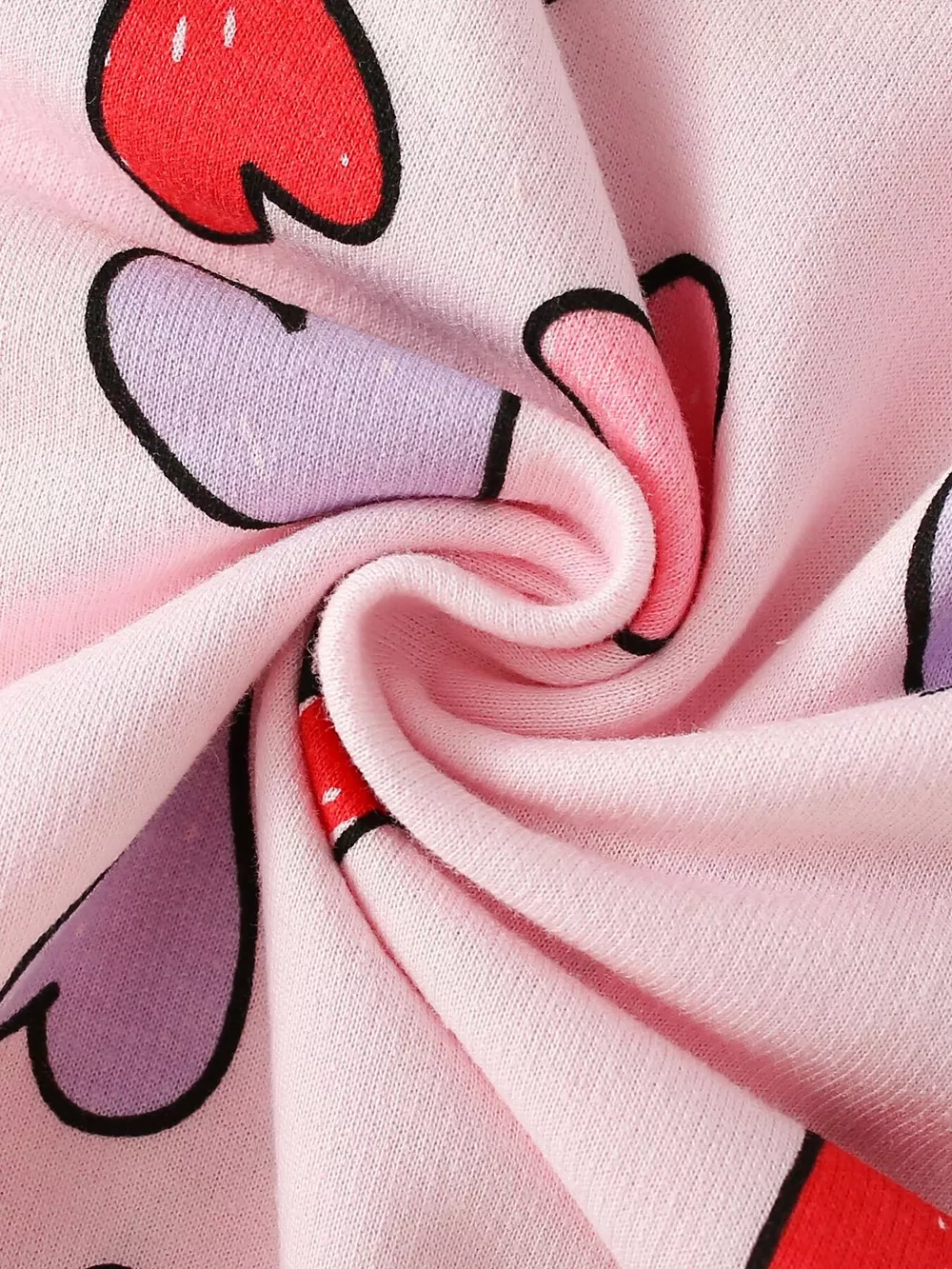 Children's Heart Print Crew Neck Sweatshirt, image 3