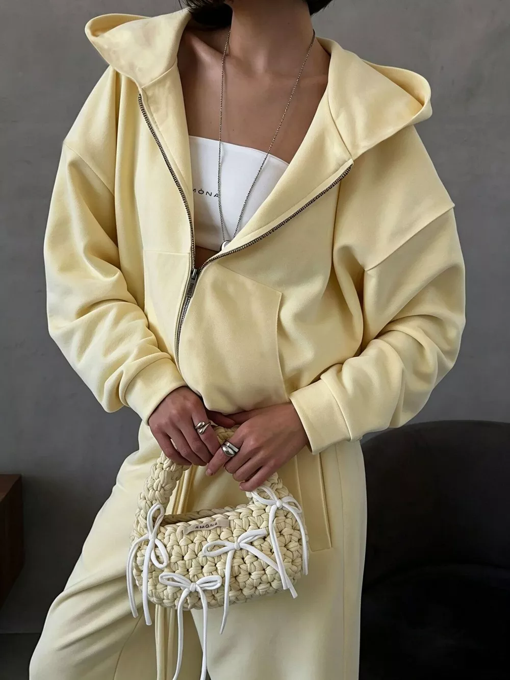 Casual Zip-Up Hoodie and Wide-Leg Sweatpants Set, image 25