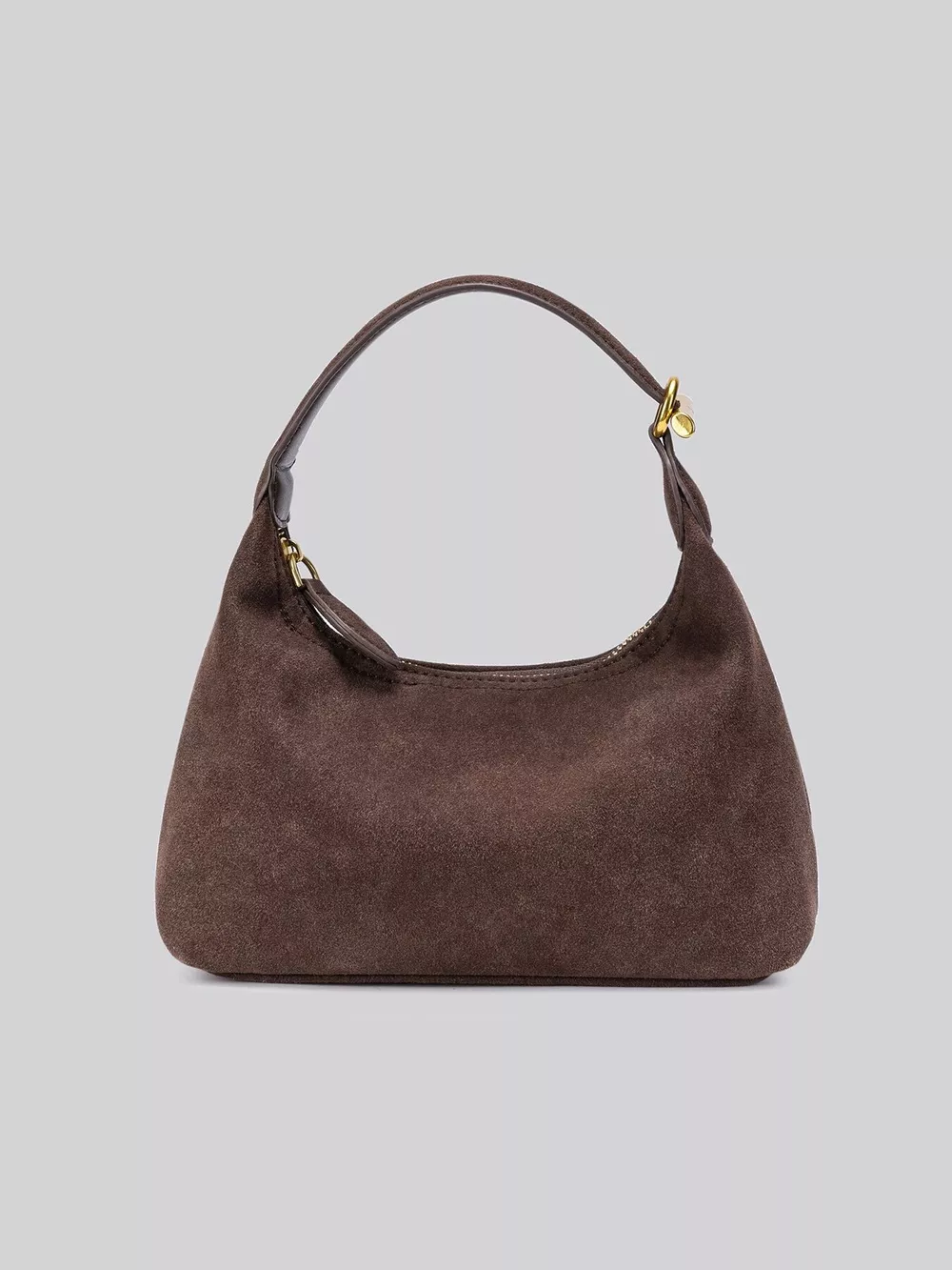 Minimalist Suede Crossbody Bag with Top Handle, image 10